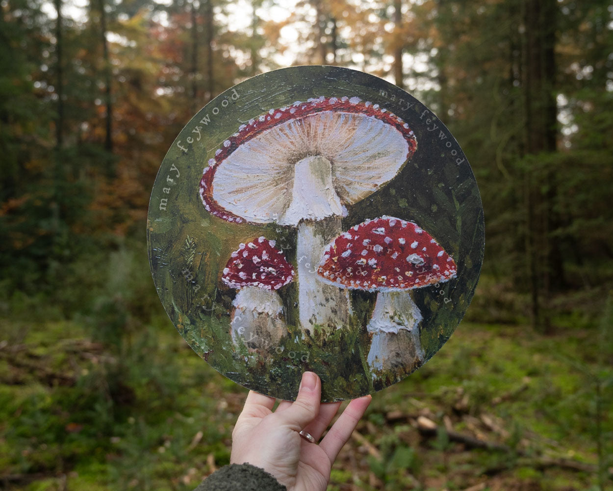 Art circle - Amanita Muscaria Mushrooms