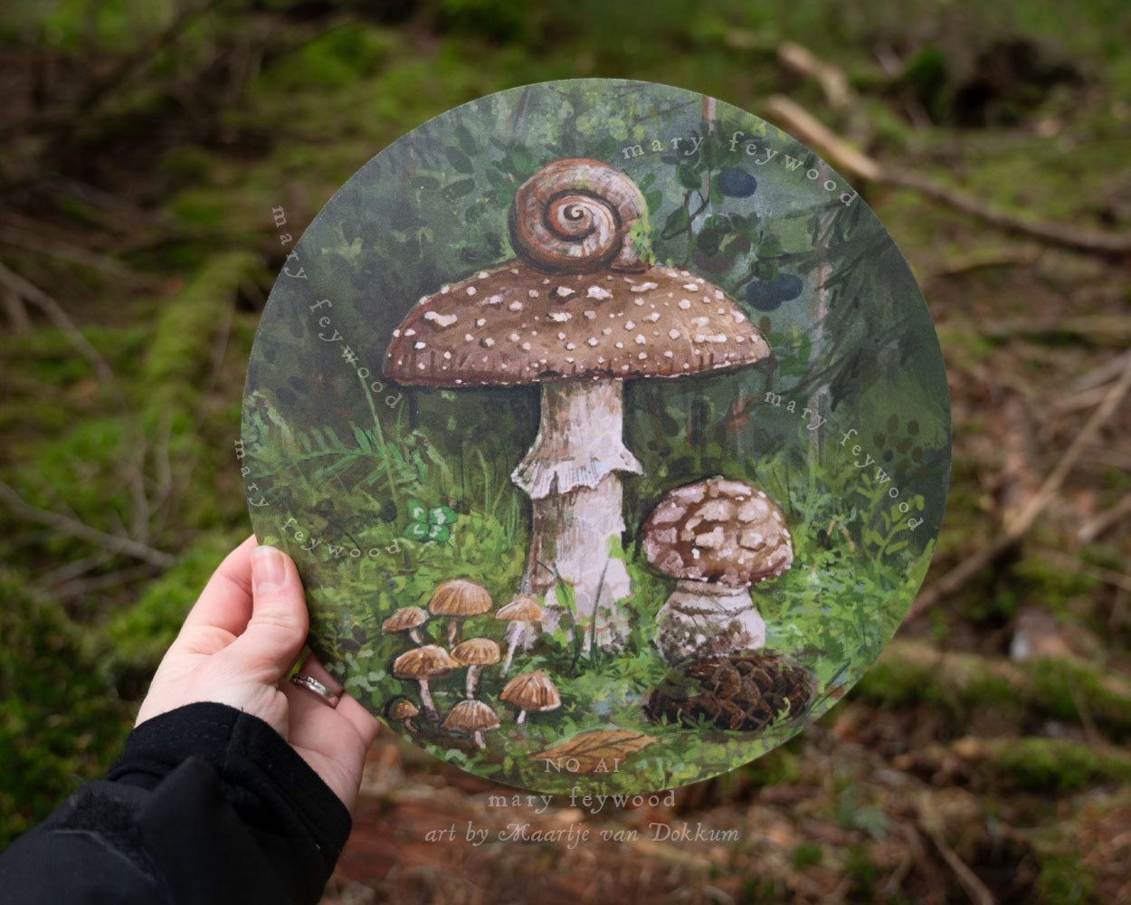 Art circle - Amanita Pantherina Mushrooms