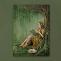 Reading in a summer forest