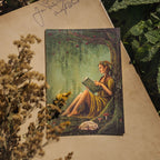 Reading in a summer forest