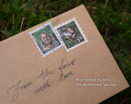 Post stamp stickers - Woodland mail